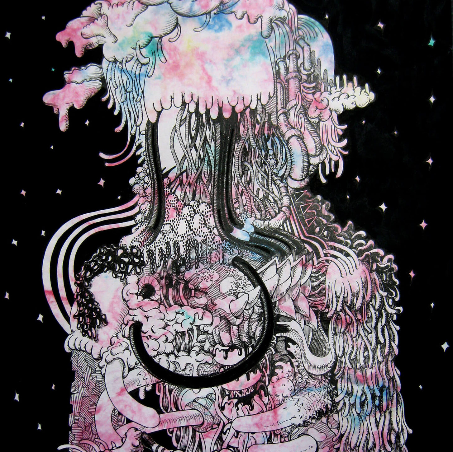 Shining Star C | Ink on color paper
420×297(mm)
2009
